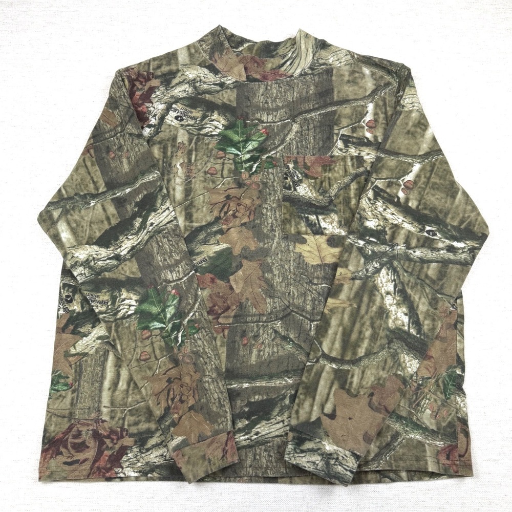 Mossy Oak Break Up Infinity Camo‎ Long Sleeve Shirt Men's XLXG 46-48 Mock Neck